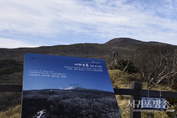 만수를 이룬 사라오름 산정호수 풍경