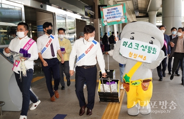 원희룡 지사, 마스크 착용 생활화 캠페인