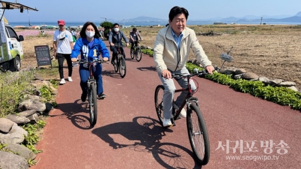 오영훈후보와 이서윤후보