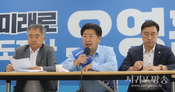 ‘다함께 미래로’ 오영훈 더불어민주당 후보, 도민 갈등 조장·갈라치기, 나쁜 정치 끝내야