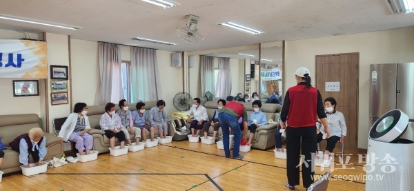 행복드림봉사단, 경로당 재능기부 체험활동