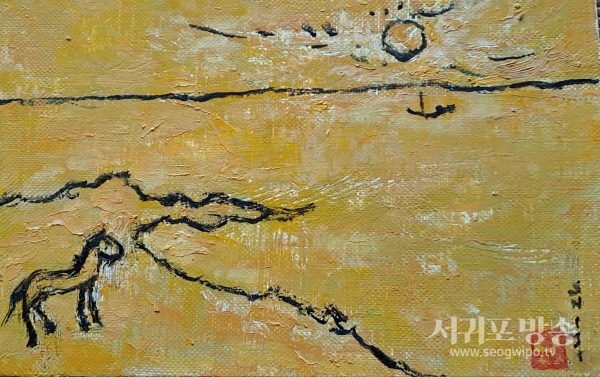 우성 변시지화백의 ‘붉은 눈’