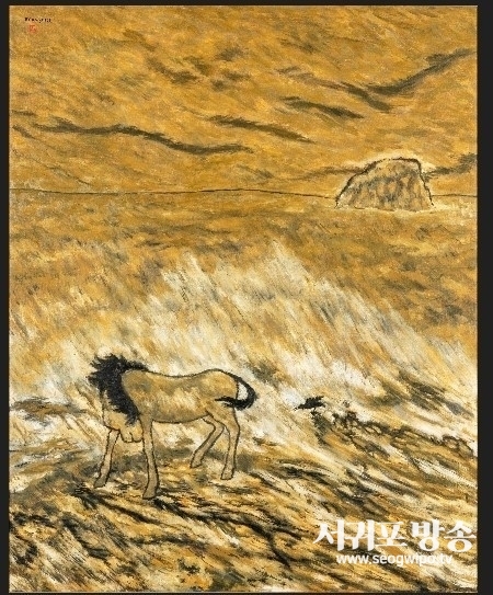 우성 변시지화백의 작품 '어디로'