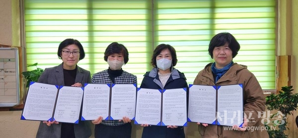 송산동지역사회보장협의체, ㈜비앤리월드 업무협약