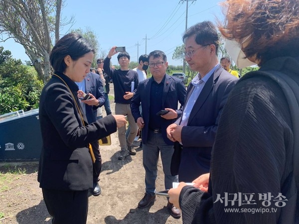 정의당 류호정 의원 제주 월정리해녀 간담회 및 용천동굴 시찰