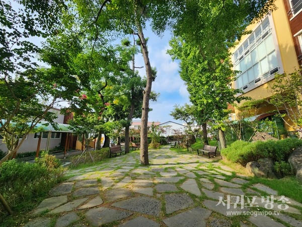 산림청 주관 2023년 학교숲 우수사례 선정(대정중 전경).