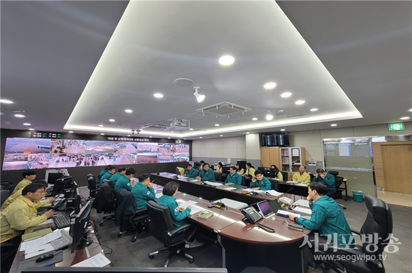 한국공항공사 사장 주재 제주공항 긴급점검회의 모습