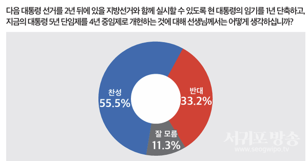 대통령 임기 단축 개헌 찬반
