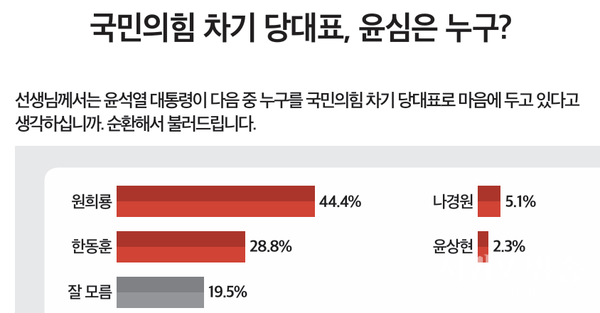 국민의힘 차기 당대표, 윤심은 누구?