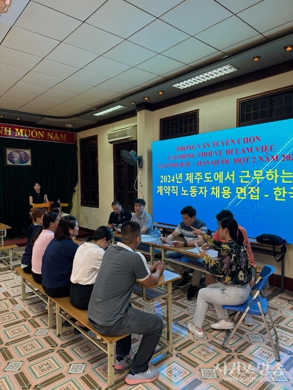 베트남 남딘성 현지에서 근로자 선발에 따른 면접을 지난 7. 30일부터 31일까지 이틀간 진행했다