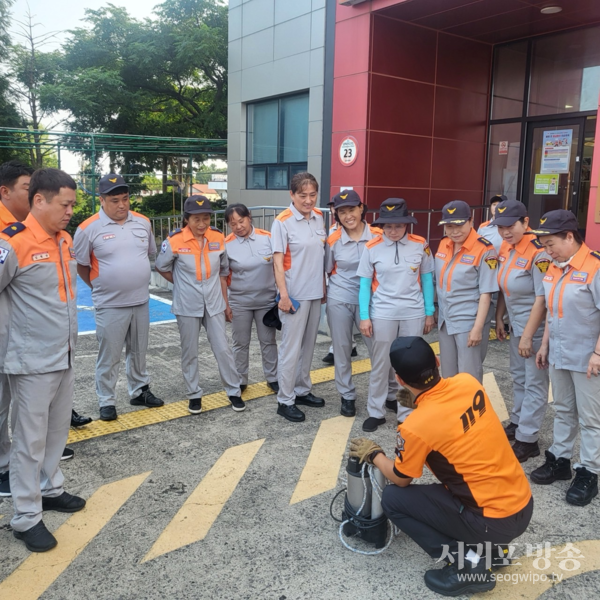 남원119센터·남원 및 위미 의용소방대 정기 교육
