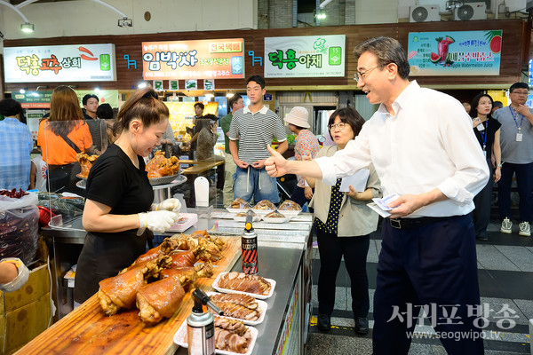오순문 시장, 매일올레시장 방문