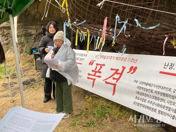 난징대학살 87주년 제주 추모11주기