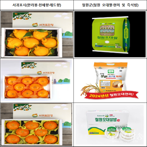 서귀포시, 자매도시 철원군과 설 명절 맞이 농특산물 교류 협력